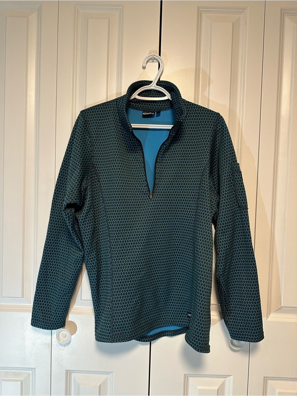 Kerrits Women’s Quarter Zip Fleece Pullover Blue Pattern
